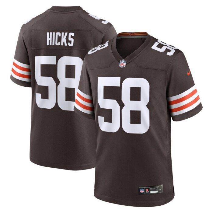 Jordan Hicks Cleveland Browns Game Jersey - Brown