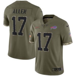 Josh Allen Buffalo Bills 2022 Salute To Service Limited Jersey - Olive