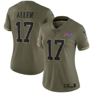 Josh Allen Buffalo Bills Women 2022 Salute To Service Limited Jersey - Olive