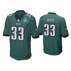 Josiah Scott Philadelphia Eagles Super Bowl LVII Midnight Green Game Jersey