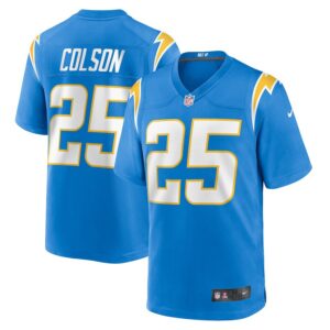 Junior Colson Los Angeles Chargers Team Game Jersey - Powder Blue