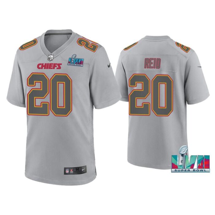 Justin Reid Kansas City Chiefs Super Bowl LVII Gray Atmosphere Jersey