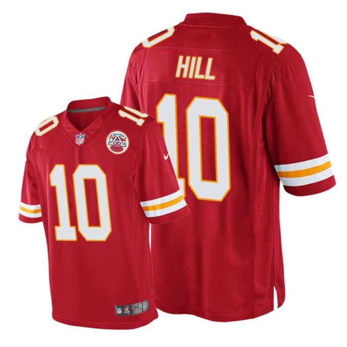 Kansas City Chiefs #10 Red Men Tyreek Hill Game Jersey