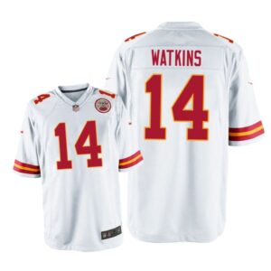 Kansas City Chiefs #14 White Men Sammy Watkins Game Jersey