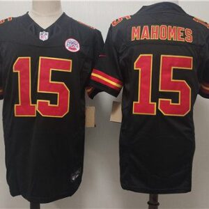 Kansas City Chiefs #15 Patrick Mahomes Black F.U.S.E. Vapor Untouchable Limited Football Stitched Jersey