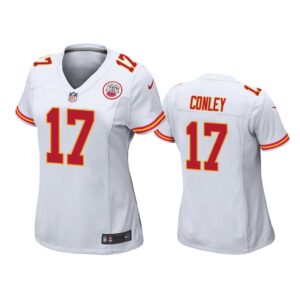 Kansas City Chiefs #17 White Chris Conley Game Jersey - Women