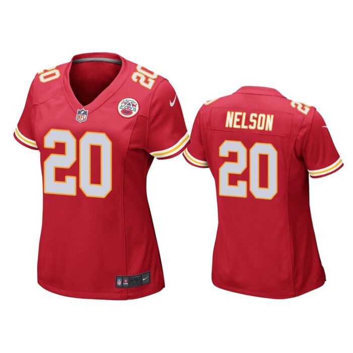 Kansas City Chiefs #20 Red Steven Nelson Game Jersey - Women