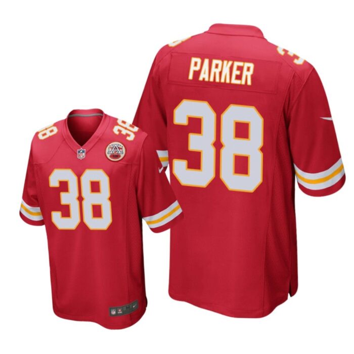 Kansas City Chiefs #38 Red Men Ron Parker Game Jersey