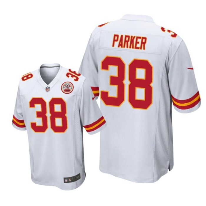 Kansas City Chiefs #38 White Men Ron Parker Game Jersey