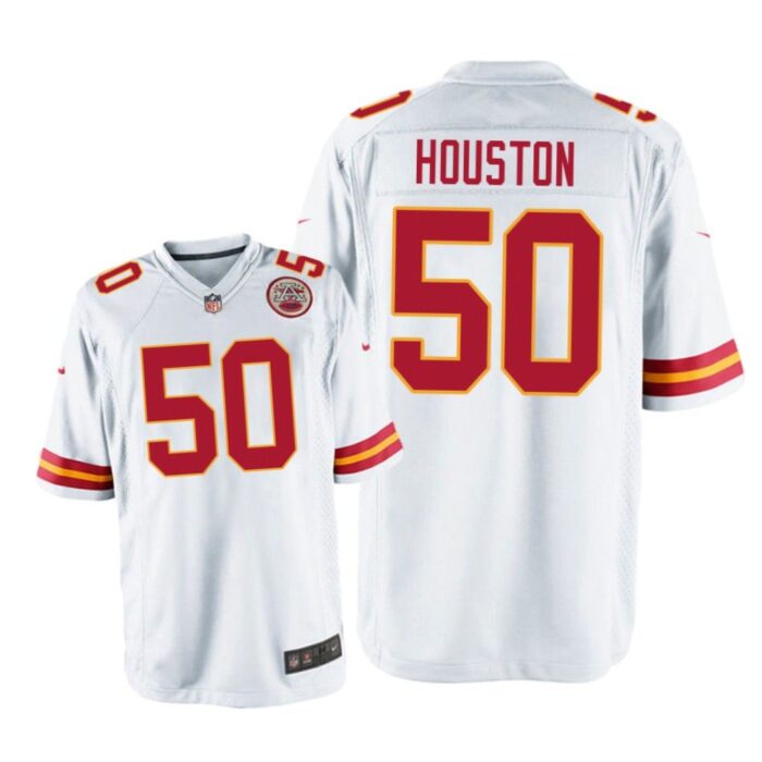 Kansas City Chiefs #50 White Men Justin Houston Game Jersey