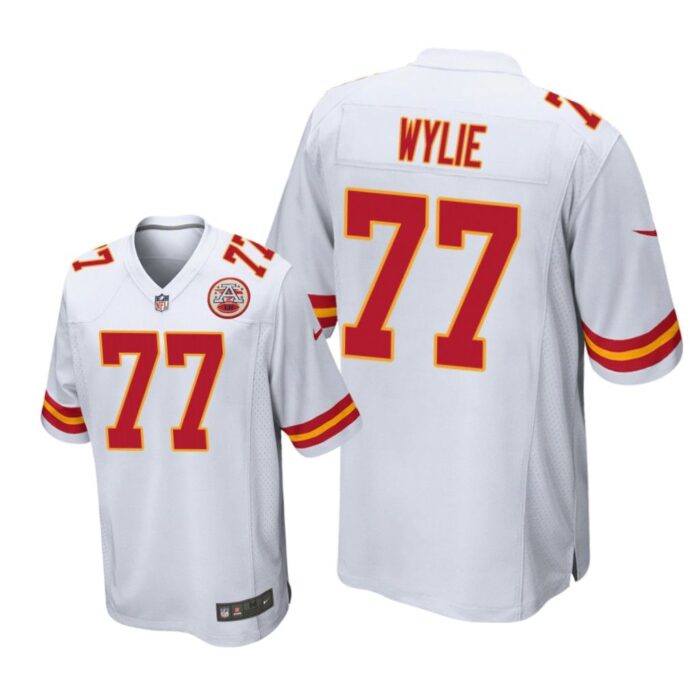 Kansas City Chiefs #77 White Men Andrew Wylie Game Jersey