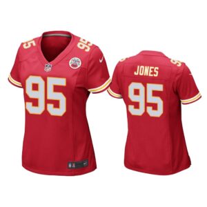 Kansas City Chiefs #95 Red Chris Jones Game Jersey - Women