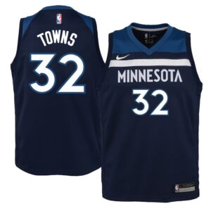 Karl-Anthony Towns Minnesota Timberwolves Youth Swingman Jersey Navy - Icon Edition