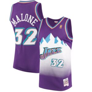 Karl Malone Utah Jazz 1996/97 Hardwood Classics Swingman Jersey - Purple