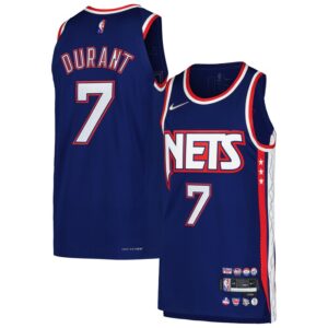 Kevin Durant Brooklyn Nets Player Jersey - City Edition - Blue