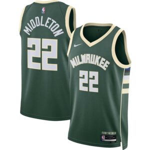 Khris Middleton Milwaukee Bucks Unisex Swingman Jersey - Icon Edition - Hunter Green