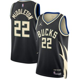 Khris Middleton Milwaukee Bucks Unisex Swingman Jersey - Statement Edition - Black