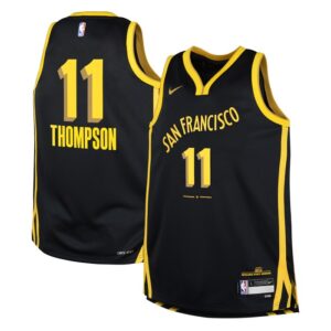 Klay Thompson Golden State Warriors Youth Swingman Replica Jersey - City Edition - Black