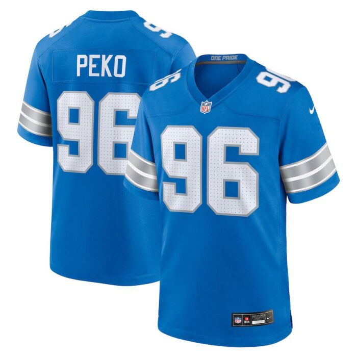 Kyle Peko Detroit Lions Game Jersey - Blue