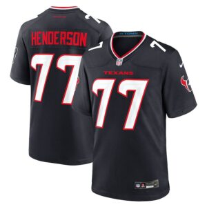 LaDarius Henderson Houston Texans Game Jersey - Navy