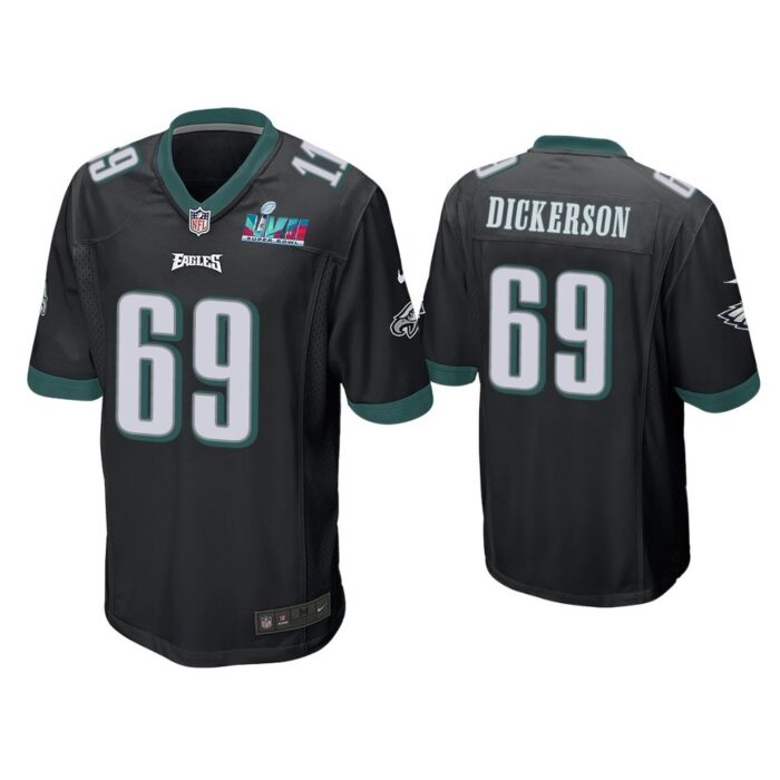 Landon Dickerson Philadelphia Eagles Super Bowl LVII Black Game Jersey