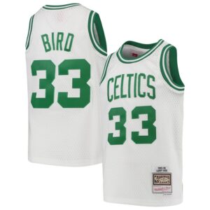 Larry Bird Boston Celtics Youth 1985-86 Hardwood Classics Swingman Throwback Jersey - White