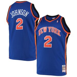 Larry Johnson New York Knicks 1998/99 Big & Tall Hardwood Classics Swingman Jersey - Blue