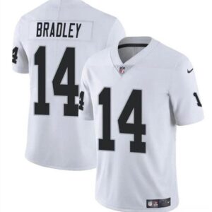 Las Vegas Raiders #14 Carter Bradley White 2024 Vapor Football Stitched Jersey