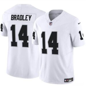 Las Vegas Raiders #14 Carter Bradley White F.U.S.E. Vapor Football Stitched Jersey