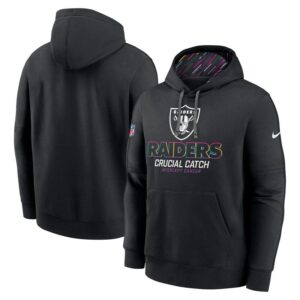 Las Vegas Raiders 2024 NFL Crucial Catch Club Pullover Hoodie - Black