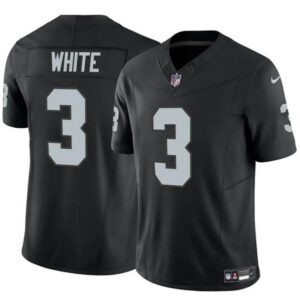 Las Vegas Raiders #3 Zamir White Black F.U.S.E. Vapor Football Stitched Jersey