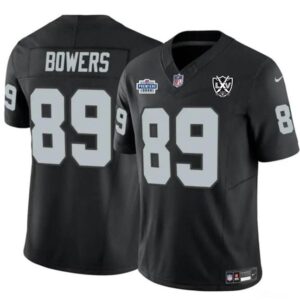 Las Vegas Raiders #89 Brock Bowers Black 2024 F.U.S.E 65th Anniversary Patch Vapor Football Stitched Jersey