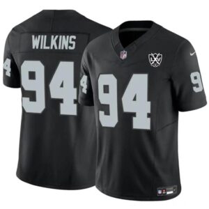 Las Vegas Raiders #94 Christian Wilkins Black 2024 F.U.S.E 65th Anniversary Patch Vapor Football Stitched Jersey