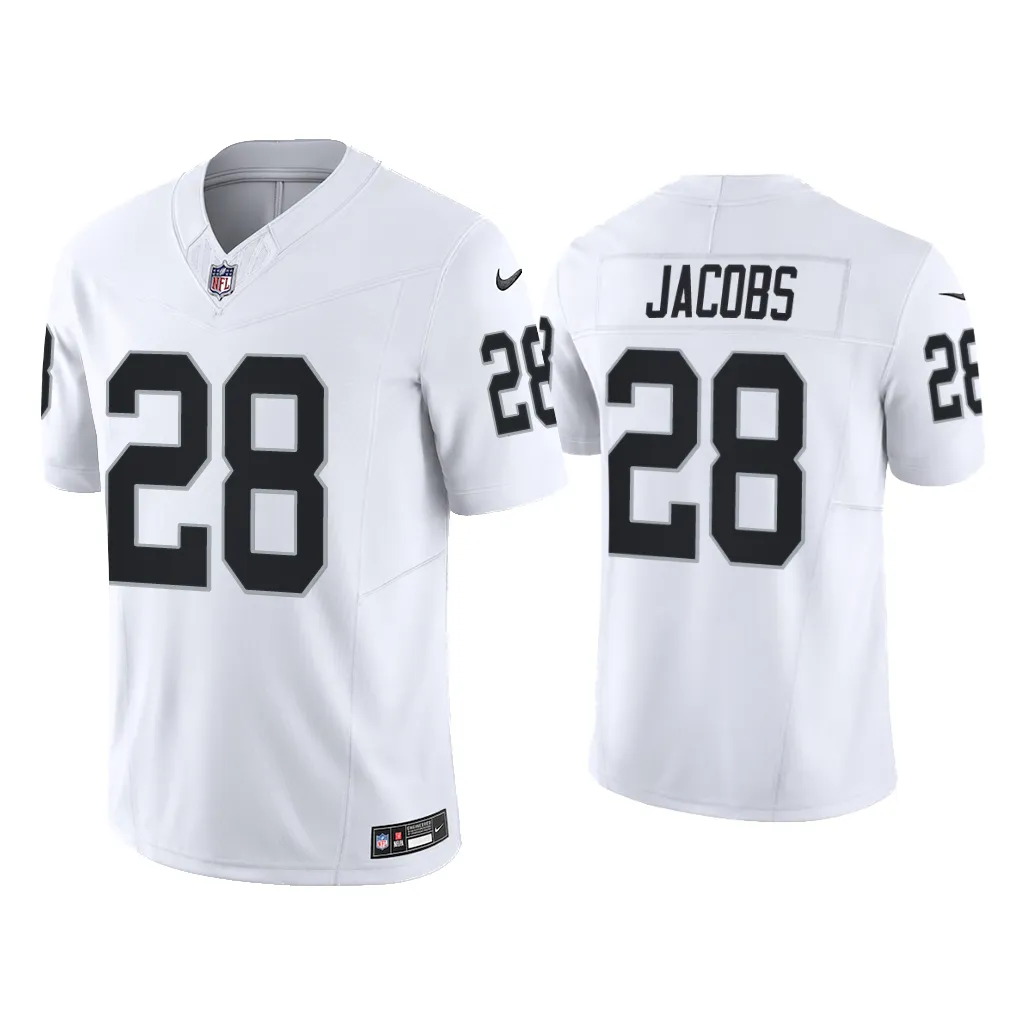 Las Vegas Raiders Josh Jacobs Vapor F.U.S.E. Limited White Jersey