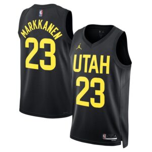 Lauri Markkanen Utah Jazz Unisex Swingman Player Jersey - Statement Edition - Black