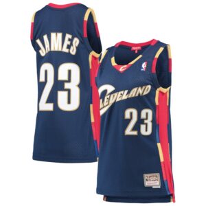 LeBron James Cleveland Cavaliers Women's Hardwood Classics Swingman Jersey - Navy