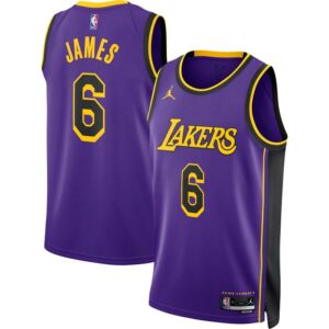 LeBron James Los Angeles Lakers Unisex Swingman Jersey - Statement Edition - Purple