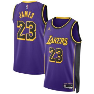 LeBron James Los Angeles Lakers Unisex Swingman Jersey - Statement Edition - Purple