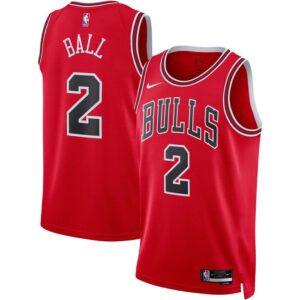 Lonzo Ball Chicago Bulls Unisex Swingman Jersey - Icon Edition - Red