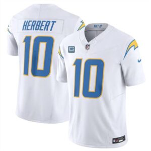 Los Angeles Chargers #10 Justin Herbert White 2024 F.U.S.E. With 4-Star C Patch Vapor Limited Football Stitched Jersey