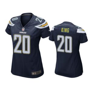 Los Angeles Chargers #20 Navy Desmond King Game Jersey - Women