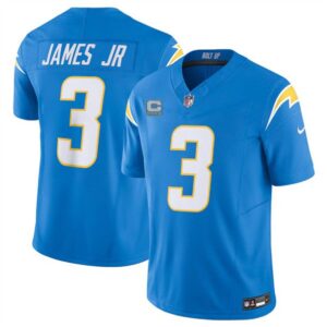 Los Angeles Chargers #3 Derwin James Jr. Blue 2024 F.U.S.E. With 4-Star C Patch Vapor Limited Football Stitched Jersey