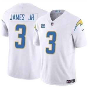 Los Angeles Chargers #3 Derwin James Jr. White 2024 F.U.S.E. With 4-Star C Patch Vapor Limited Football Stitched Jersey