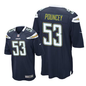 Los Angeles Chargers #53 Navy Men Mike Pouncey Game Jersey