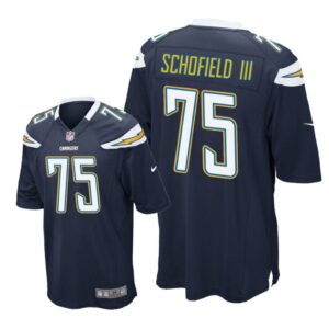 Los Angeles Chargers #75 Navy Men Michael Schofield III Game Jersey