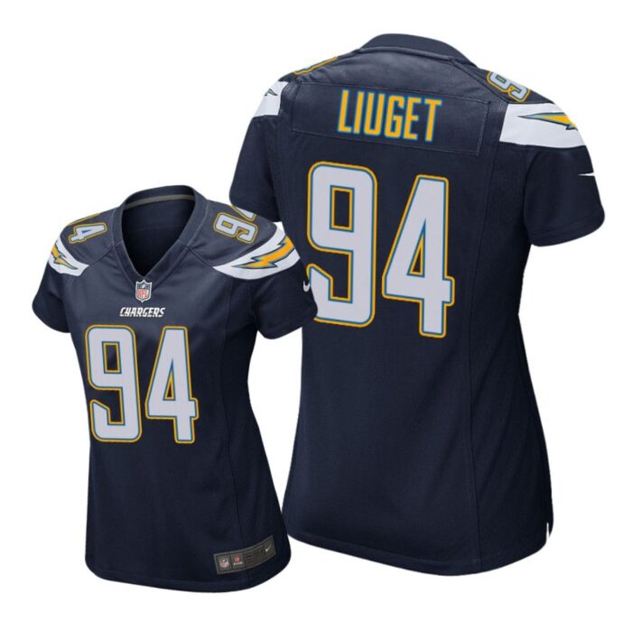 Los Angeles Chargers #94 Navy Corey Liuget Game Jersey - Women