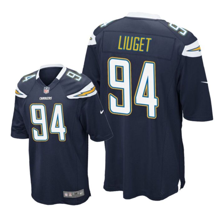 Los Angeles Chargers #94 Navy Men Corey Liuget Game Jersey