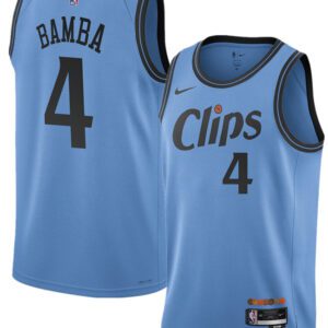 Los Angeles Clippers #4 Mo Bamba Light Blue 2024/25 CityEdition Stitched Jersey