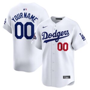 Los Angeles Dodgers 2024 World Series Champions Home Custom Limited Jersey - White