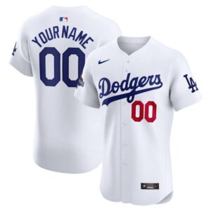 Los Angeles Dodgers 2024 World Series Champions Home Elite Custom Jersey - White